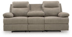 Side-Swipe Reclining Sofa with Drop Down Table - Furniture 4 Less (Jacksonville, NC)