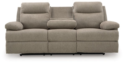 Side-Swipe Reclining Sofa with Drop Down Table - Furniture 4 Less (Jacksonville, NC)