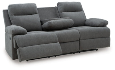 Side-Swipe Reclining Sofa with Drop Down Table - Furniture 4 Less (Jacksonville, NC)
