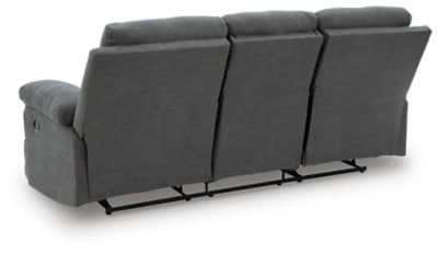 Side-Swipe Reclining Sofa with Drop Down Table - Furniture 4 Less (Jacksonville, NC)