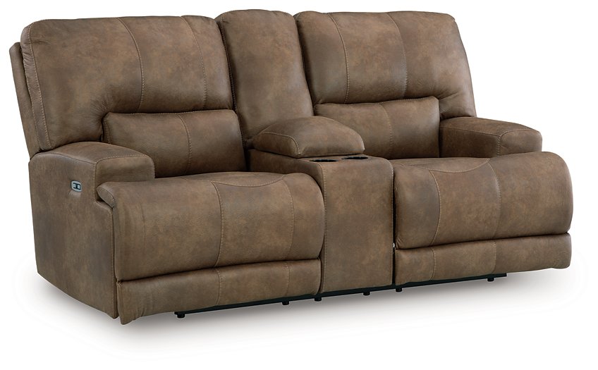 Beckley Place Power Reclining Loveseat with Console - Furniture 4 Less (Jacksonville, NC)