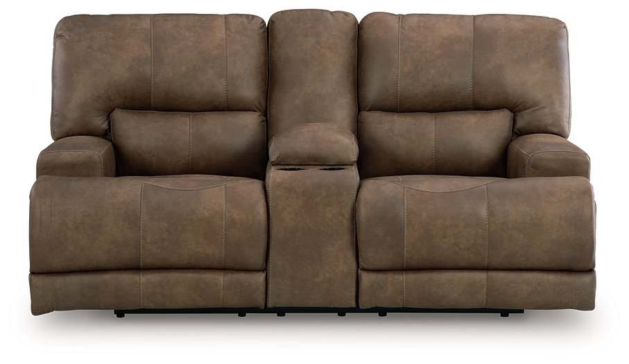 Beckley Place Power Reclining Loveseat with Console - Furniture 4 Less (Jacksonville, NC)