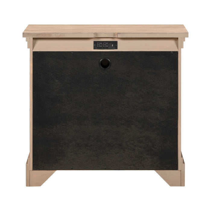 Haven Hills Bedside Chest w/ Charging Station - Furniture 4 Less (Jacksonville, NC)