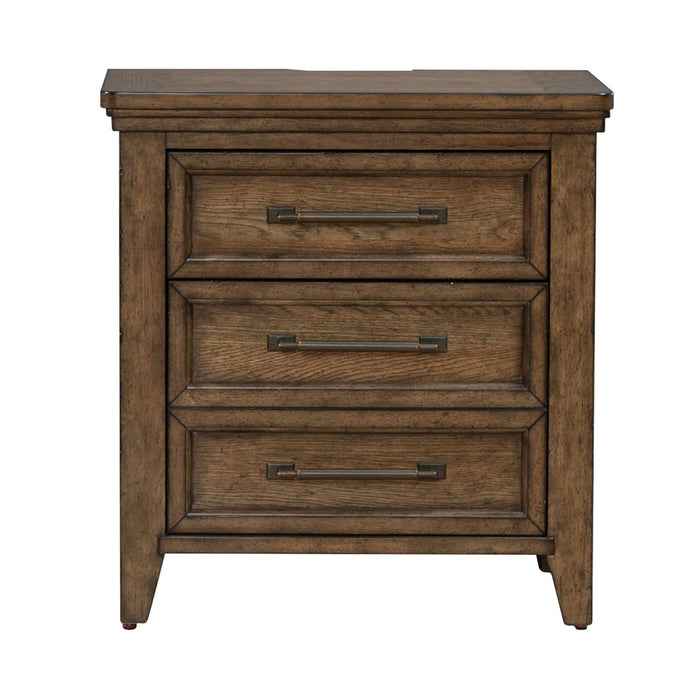 Carolina Park Nightstand w/ Charging Station - Furniture 4 Less (Jacksonville, NC)