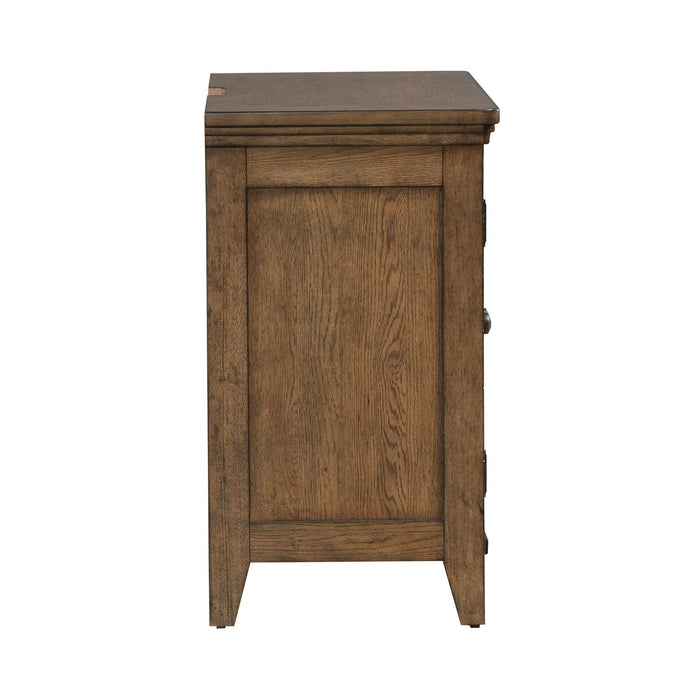 Carolina Park 2 Door Bedside Chest w/ Charging Station - Furniture 4 Less (Jacksonville, NC)
