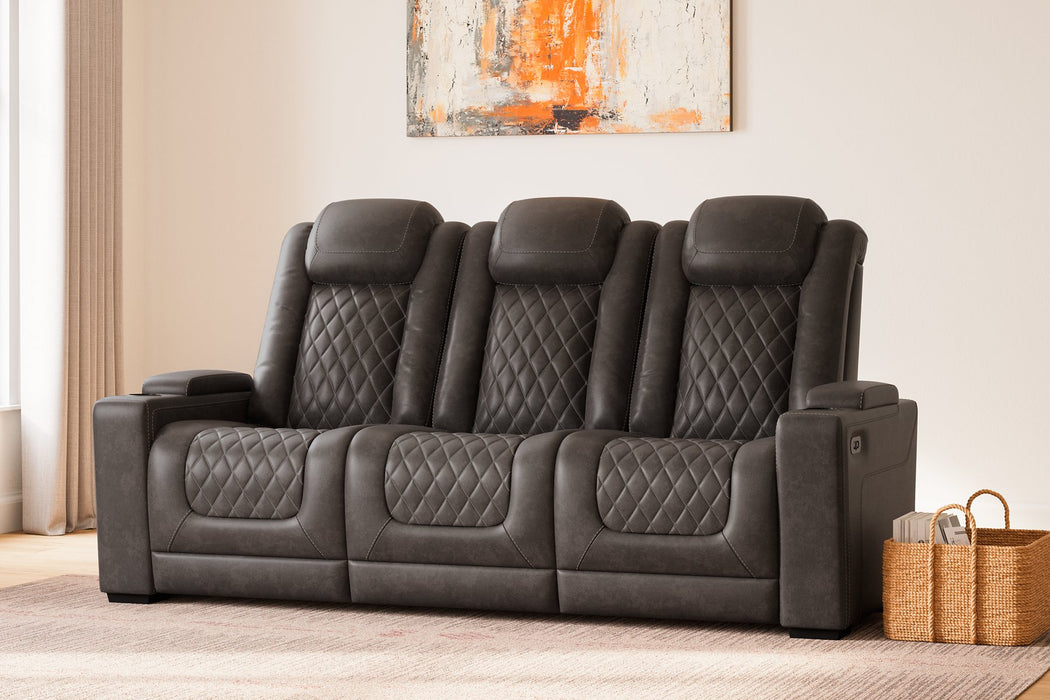 HyllMont Power Reclining Sofa - Furniture 4 Less (Jacksonville, NC)