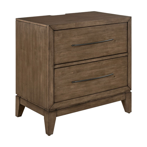 Shaker Lakes Nightstand w/ Charging Station - Furniture 4 Less (Jacksonville, NC)