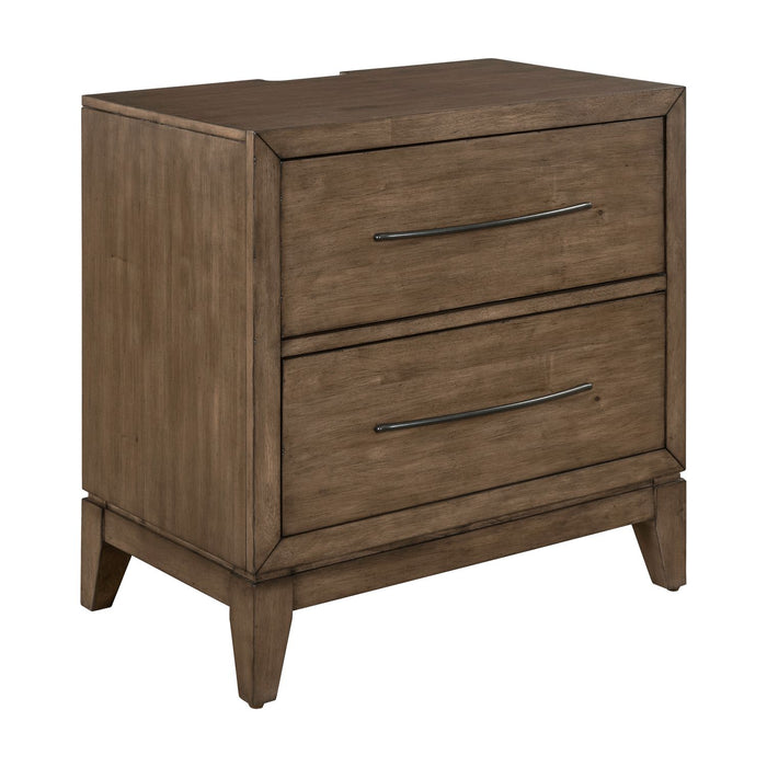 Shaker Lakes Nightstand w/ Charging Station - Furniture 4 Less (Jacksonville, NC)