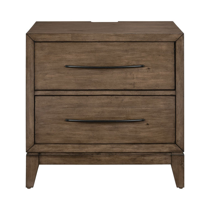 Shaker Lakes Nightstand w/ Charging Station - Furniture 4 Less (Jacksonville, NC)