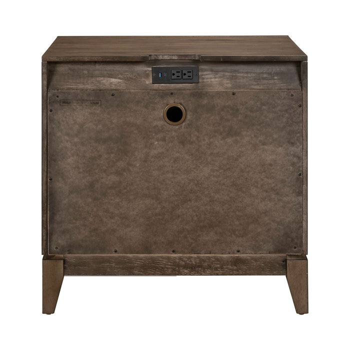 Shaker Lakes Nightstand w/ Charging Station - Furniture 4 Less (Jacksonville, NC)