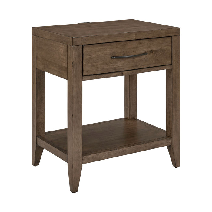 Shaker Lakes Open Nightstand w/ Charging Station - Furniture 4 Less (Jacksonville, NC)