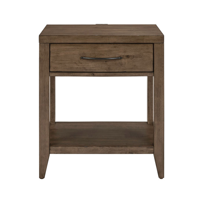 Shaker Lakes Open Nightstand w/ Charging Station - Furniture 4 Less (Jacksonville, NC)