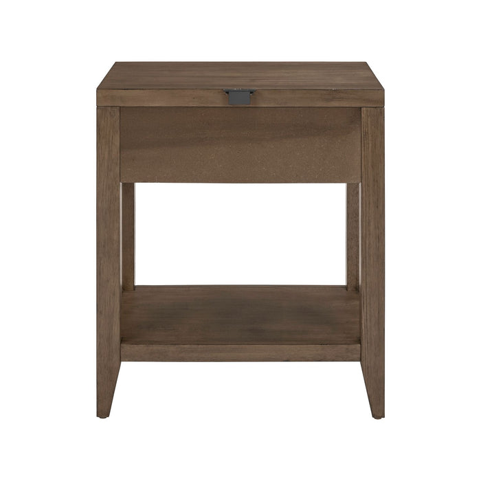 Shaker Lakes Open Nightstand w/ Charging Station - Furniture 4 Less (Jacksonville, NC)