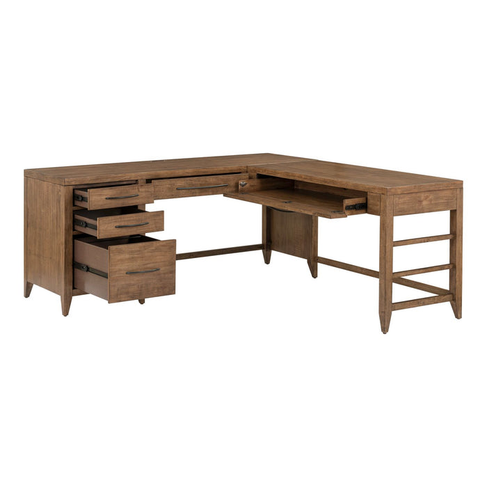 Shaker Lakes L Shaped Desk Set - Furniture 4 Less (Jacksonville, NC)