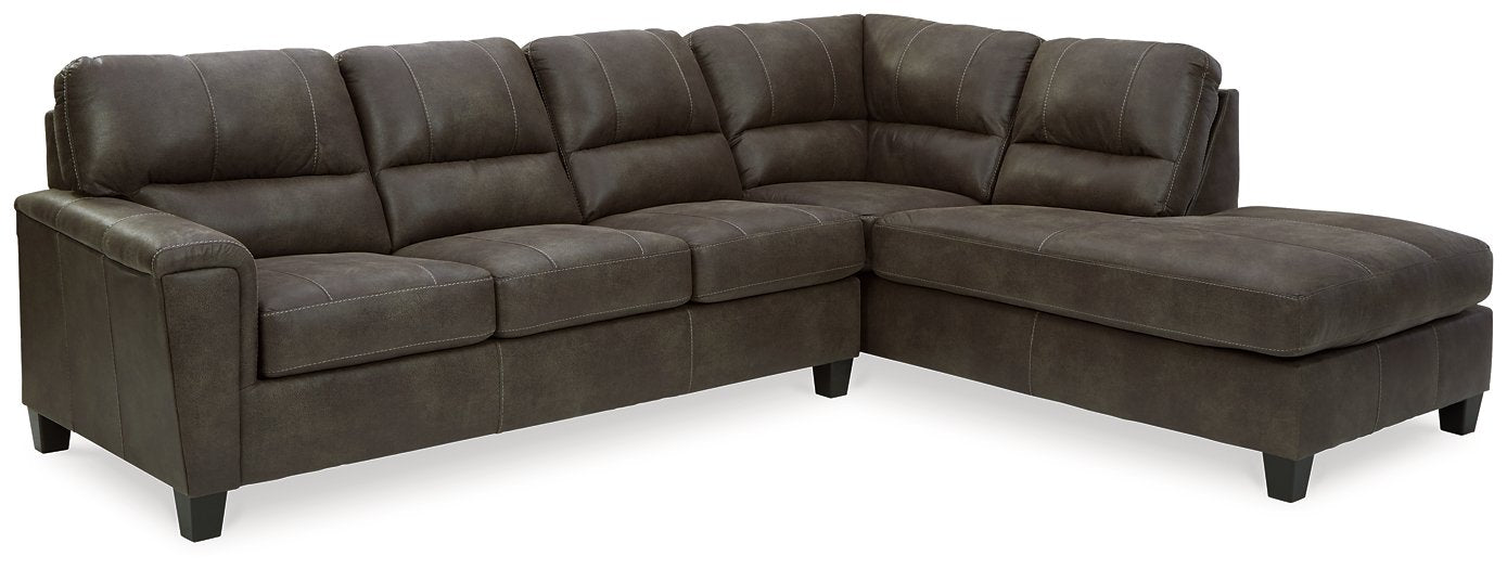 Navi 2-Piece Sleeper Sectional with Chaise - Furniture 4 Less (Jacksonville, NC)