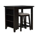 Brook Creek 3 Piece Counter Set - Black - Furniture 4 Less (Jacksonville, NC)