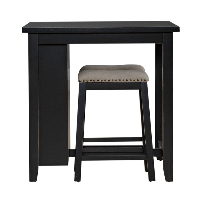 Brook Creek 3 Piece Counter Set - Black - Furniture 4 Less (Jacksonville, NC)