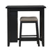 Brook Creek 3 Piece Counter Set - Black - Furniture 4 Less (Jacksonville, NC)