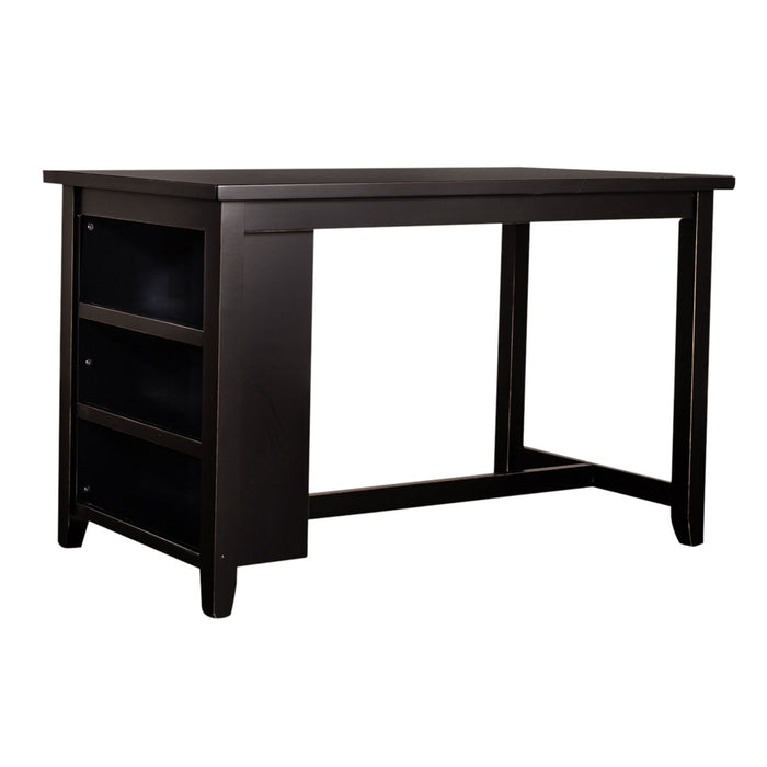 Brook Creek 5 Piece Counter Set in Black - Furniture 4 Less (Jacksonville, NC)