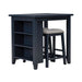 Brook Creek 3 Piece Counter Set - Navy - Furniture 4 Less (Jacksonville, NC)