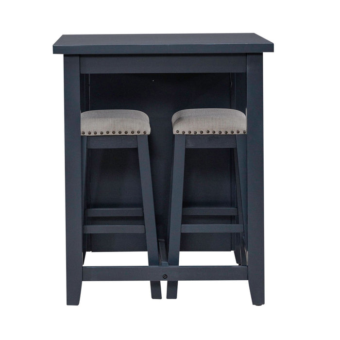 Brook Creek 3 Piece Counter Set - Navy - Furniture 4 Less (Jacksonville, NC)