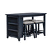 Brook Creek 5 Piece Counter Set- Navy - Furniture 4 Less (Jacksonville, NC)