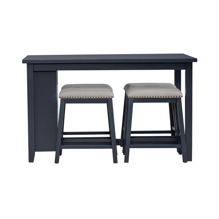 Brook Creek 5 Piece Counter Set- Navy - Furniture 4 Less (Jacksonville, NC)