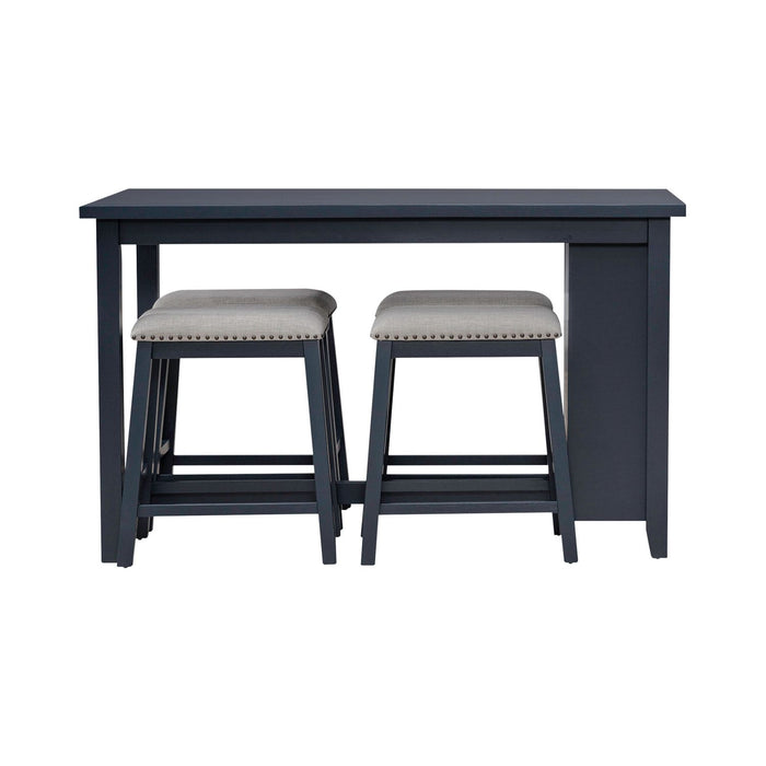 Brook Creek 5 Piece Counter Set- Navy - Furniture 4 Less (Jacksonville, NC)