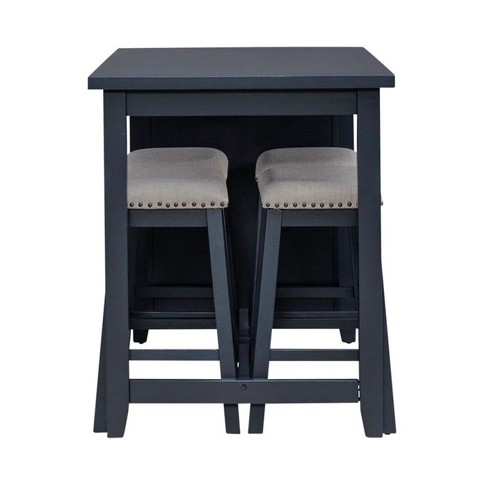 Brook Creek 5 Piece Counter Set- Navy - Furniture 4 Less (Jacksonville, NC)