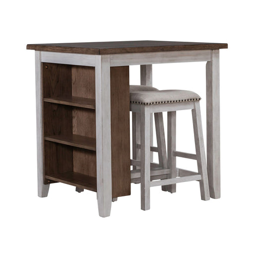 Brook Creek 3 Piece Counter Set - Two Tone - Furniture 4 Less (Jacksonville, NC)