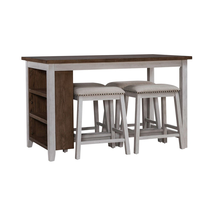 Brook Creek 5 Piece Counter Set- Two Tone - Furniture 4 Less (Jacksonville, NC)
