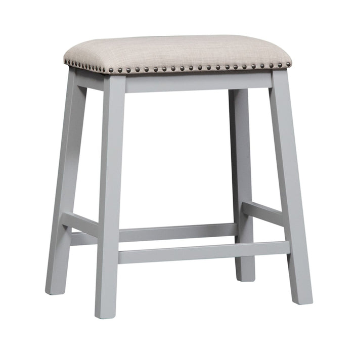 Brook Creek 5 Piece Counter Set in White - Furniture 4 Less (Jacksonville, NC)