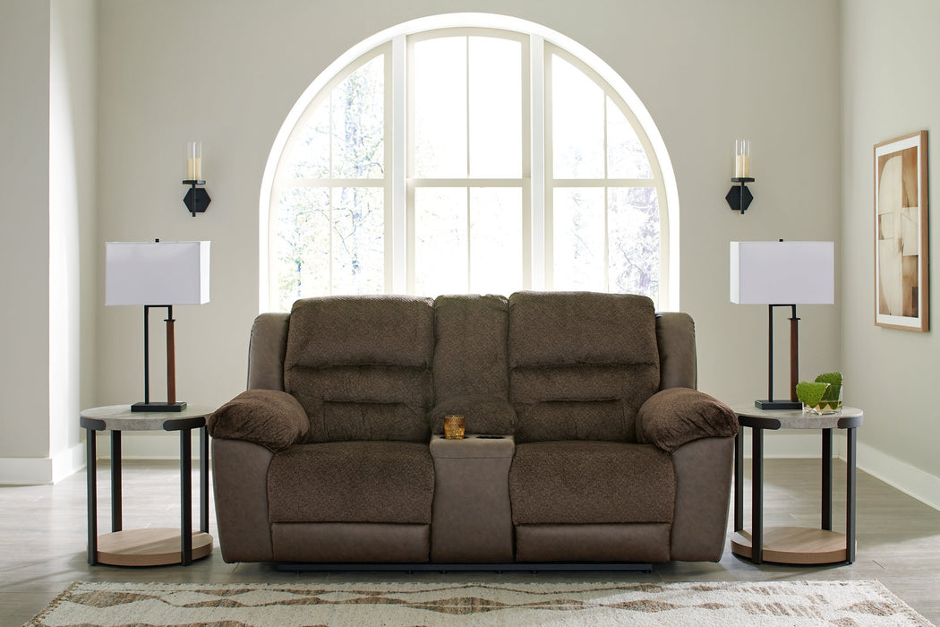 Dorman Reclining Loveseat with Console - Furniture 4 Less (Jacksonville, NC)