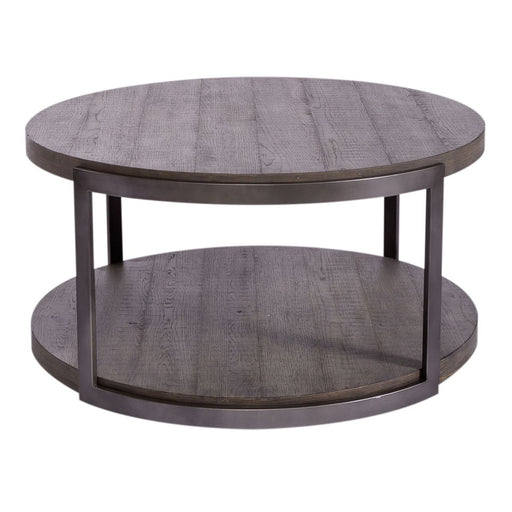Liberty Furniture Modern View Round Cocktail Table in Gray - Furniture 4 Less (Jacksonville, NC)