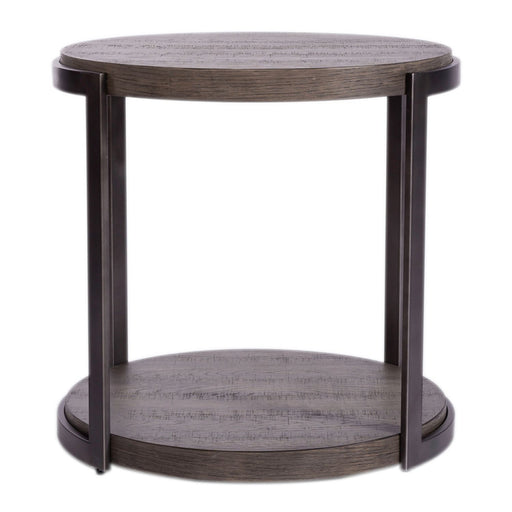 Modern View Round End Table in Gray - Furniture 4 Less (Jacksonville, NC)
