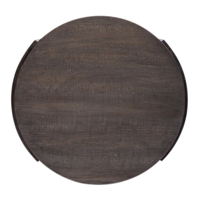 Modern View Round End Table in Gray - Furniture 4 Less (Jacksonville, NC)