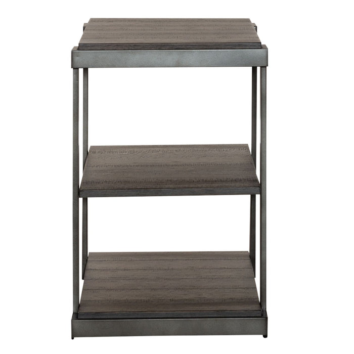 Modern View Tiered End Table in Gray - Furniture 4 Less (Jacksonville, NC)