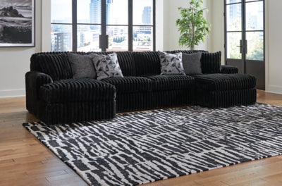 Midnight-Madness Sectional with Chaise - Furniture 4 Less (Jacksonville, NC)