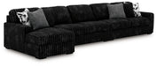 Midnight-Madness Sectional with Chaise - Furniture 4 Less (Jacksonville, NC)