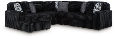 Midnight-Madness Sectional with Chaise - Furniture 4 Less (Jacksonville, NC)