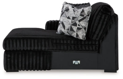Midnight-Madness Sectional with Chaise - Furniture 4 Less (Jacksonville, NC)