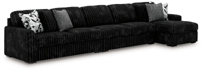 Midnight-Madness Sectional with Chaise - Furniture 4 Less (Jacksonville, NC)