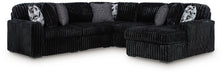 Midnight-Madness Sectional with Chaise - Furniture 4 Less (Jacksonville, NC)