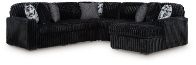 Midnight-Madness Sectional with Chaise - Furniture 4 Less (Jacksonville, NC)