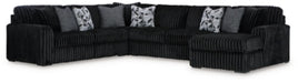 Midnight-Madness Sectional with Chaise - Furniture 4 Less (Jacksonville, NC)