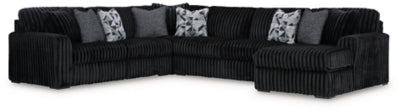 Midnight-Madness Sectional with Chaise - Furniture 4 Less (Jacksonville, NC)