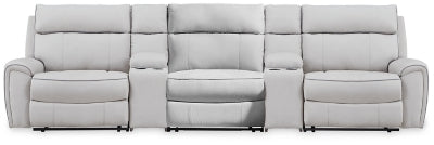Social Pointe Reclining Sectional with Storage Consoles - Furniture 4 Less (Jacksonville, NC)