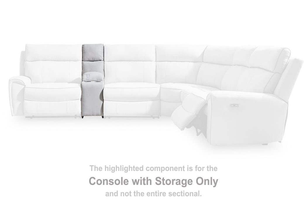 Social Pointe Reclining Sectional with Storage Console - Furniture 4 Less (Jacksonville, NC)
