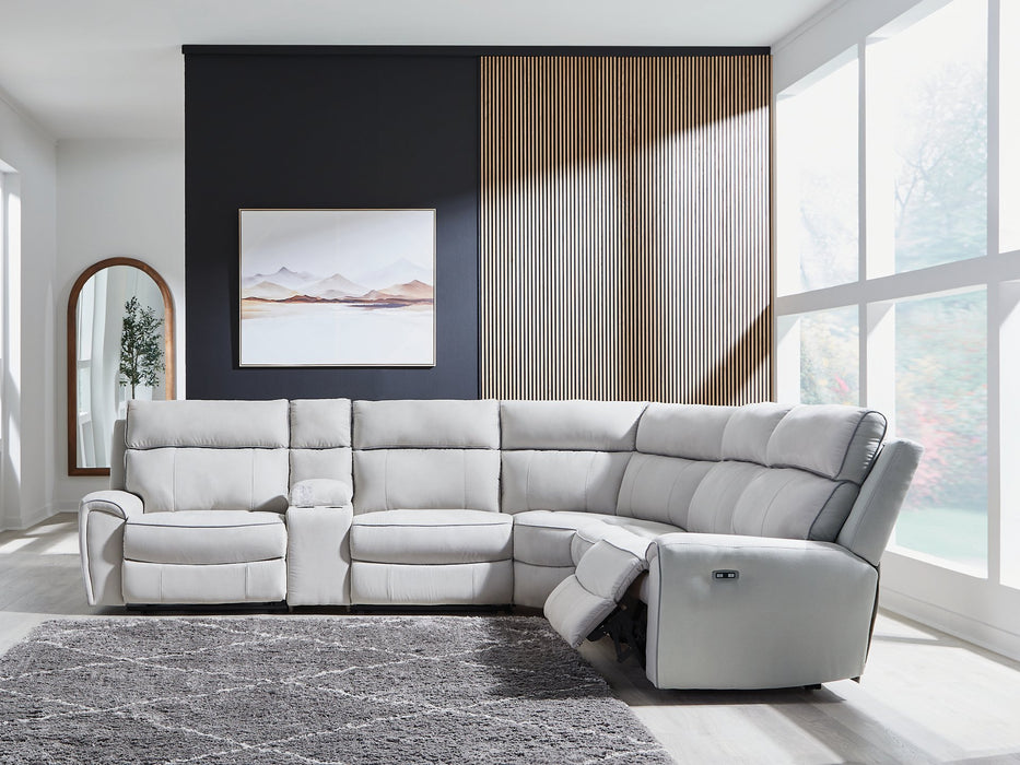 Social Pointe Power Reclining Sectional - Furniture 4 Less (Jacksonville, NC)