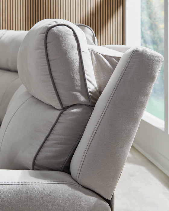 Social Pointe Reclining Sectional with Storage Console - Furniture 4 Less (Jacksonville, NC)